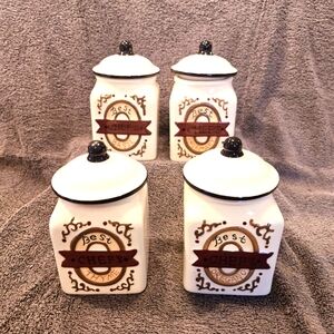 4 VTG Home Interiors spice jars